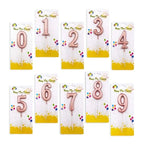 RoseGold Number Party Candles/Cake Topper