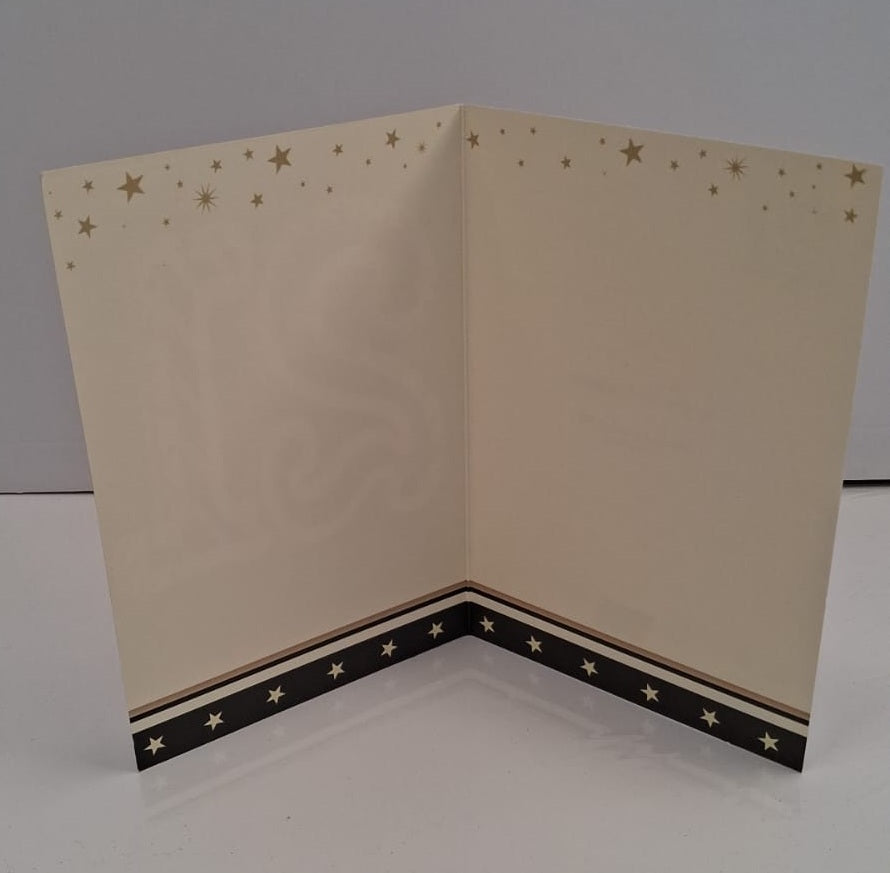 21 Golden Star Blank Greeting Card