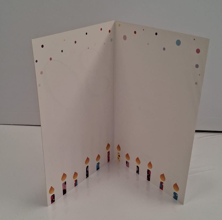 30 Candles Blank Greeting Card