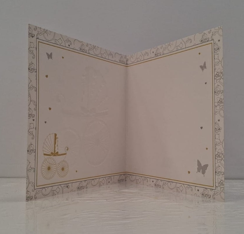 Elegant Baby Stroller Blank Greeting Card