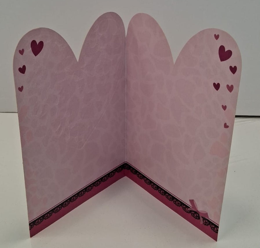 Leopard Golden Heart Blank Greeting Card
