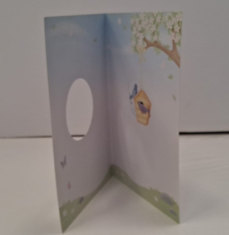 Elegant BirdHouse Blank Greeting Card