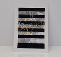 MAKE IT happen Marble Stripe PostCard