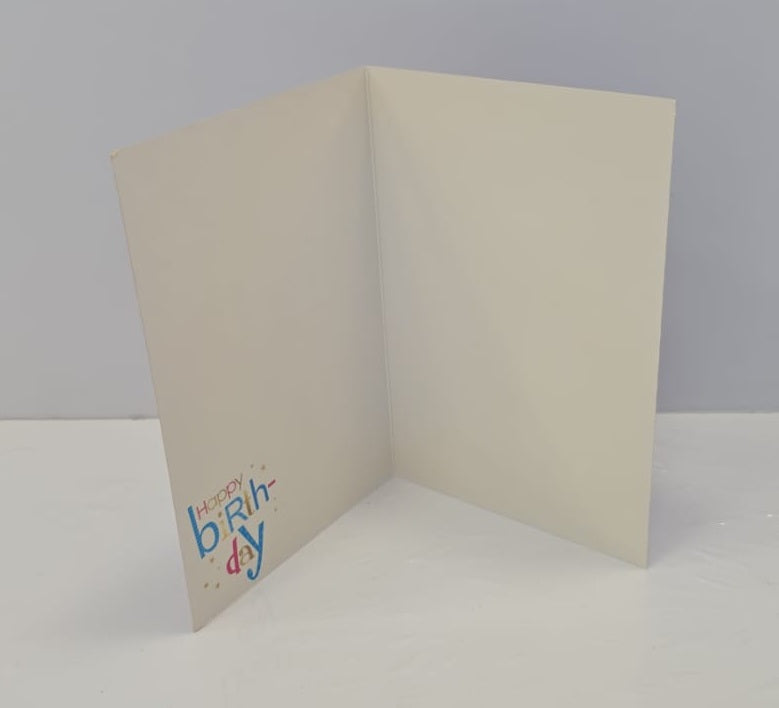 Happy biRthdaY Star Blank Greeting Card