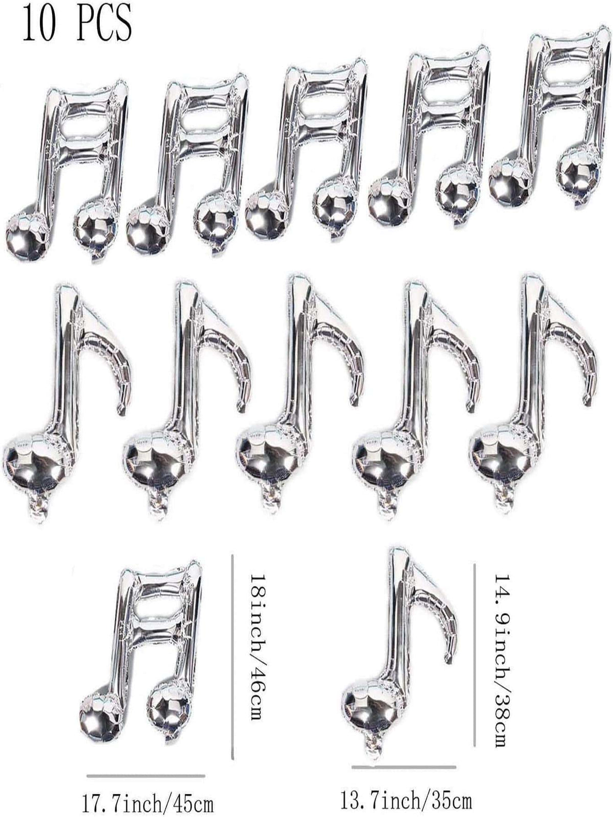 MINISHAPE MUSICAL NOTE FOIL BALLOONS - AIR-Filled (non flying)