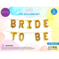 BRIDE TO BE GOLD Foil Balloon Banner - AIR-FILLED (NON-FLYING)