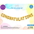 CONGRATULATIONS GOLD Foil Balloon Banner - AIR-FILLED (NON-FLYING)