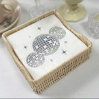 Disco Ball Patterned Disposable Napkins - 10count