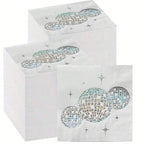 Disco Ball Patterned Disposable Napkins - 10count