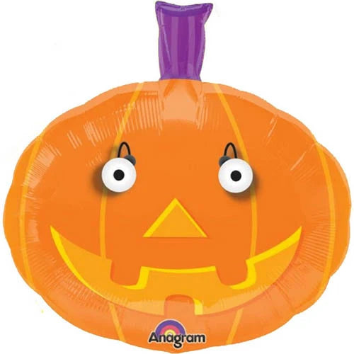 SS EYE POPPERS PUMPKIN  FOIL BALLOONS - HELIUM Filled