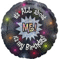 18C ALL ABOUT ME BIRTHDAY FOIL BALLOON - Helium Filled