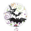 18C MAGICOLOR SPOOKY BAT FOIL BALLOONS HELIUM Filled
