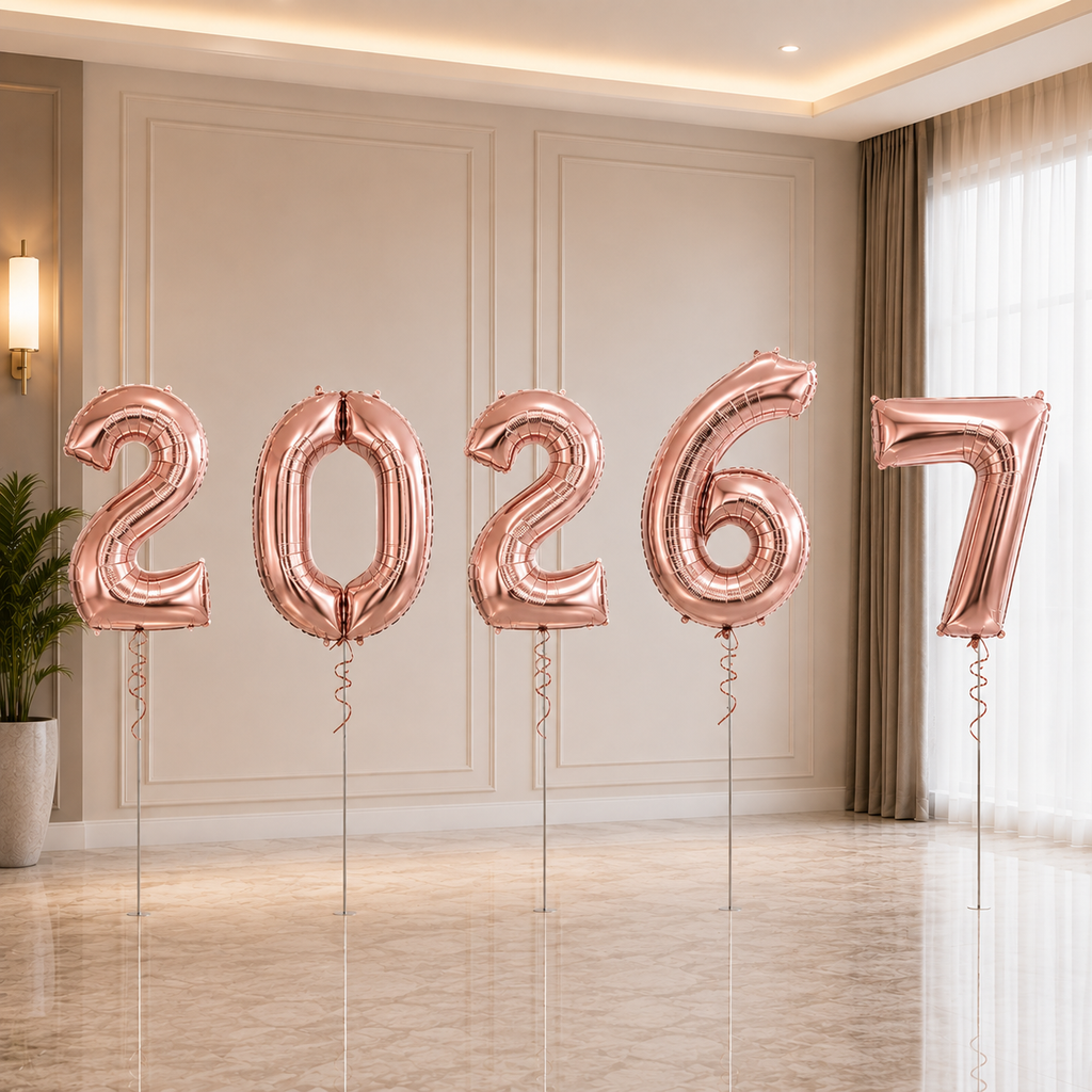 2026 &  7 Number Foil Balloon Set - 7COLORS Available