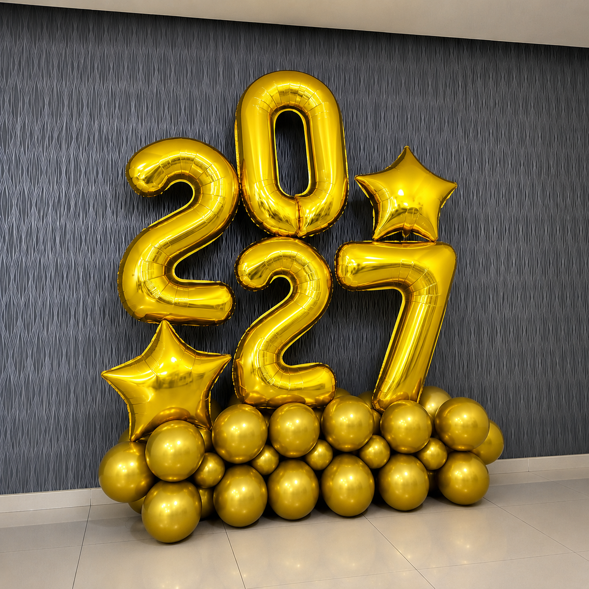 Any Four Number Starry Balloon Arrangement PRE ORDER 1 DAY In ADVANCE