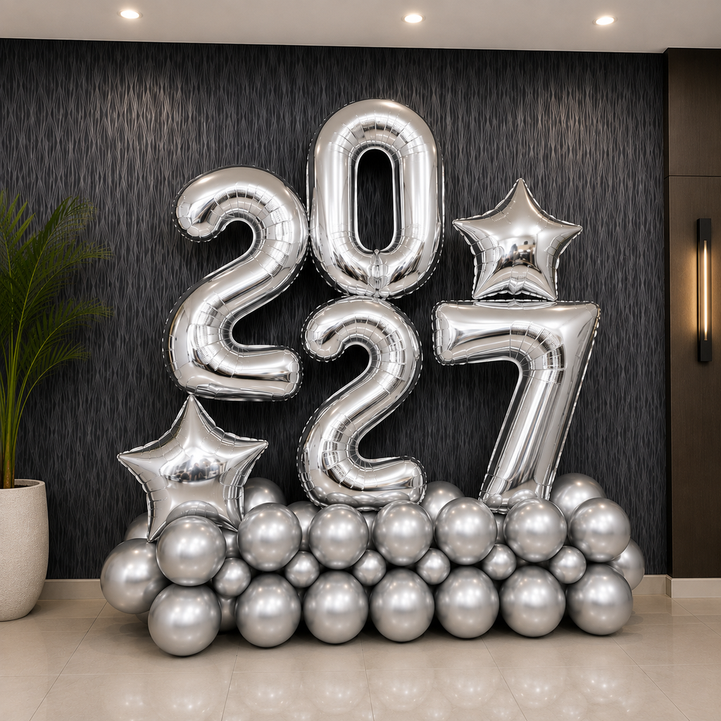 Any Four Number Starry Balloon Arrangement PRE ORDER 1 DAY In ADVANCE