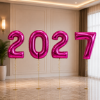 2027 Large Number Foil Balloon Set - 7COLORS Available