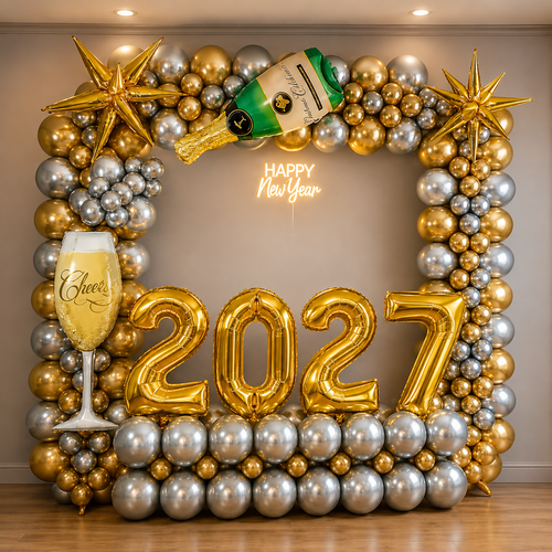 Any Four Number PHOTO-OFF Cheers Balloon Arrangement - PRE ORDER 1 DAY In ADVANCE
