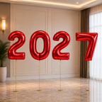 2027 Large Number Foil Balloon Set - 7COLORS Available