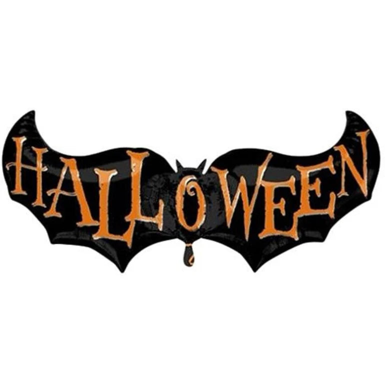 SS HALLOWEEN BAT FOIL BALLOONS - HELIUM Filled