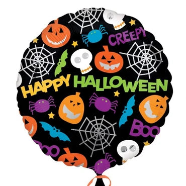 18C PLAYFUL HALLOWEEN ICON FOIL BALLOONS HELIUM Filled