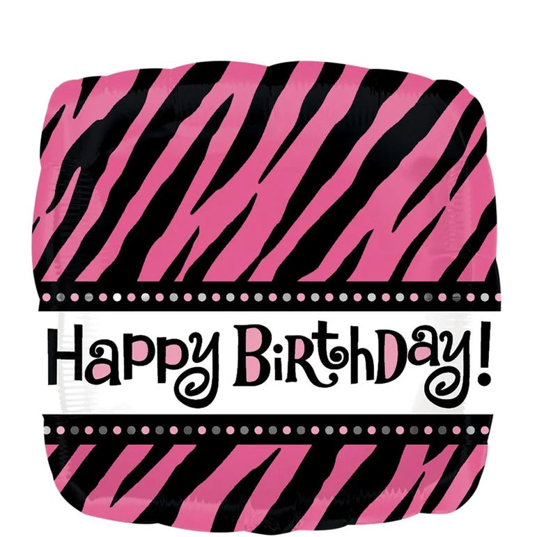 18 OH SO FABULOUS BIRTHDAY SQUARE FOIL BALLOON - Helium Filled