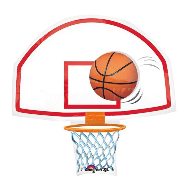 SS BASKETBALL & BACKBOARD FOIL BALLOON - Helium Filled