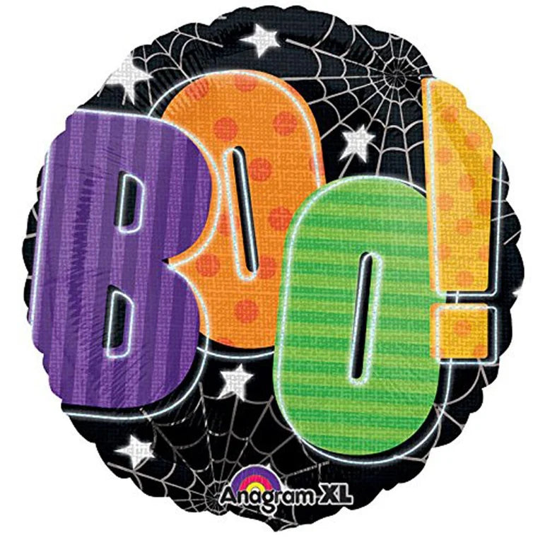 18C COLORFUL BOO FOIL BALLOONS HELIUM Filled