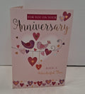 FOR YOU ON YOUR Anniversary HAVE A Wonderful Time LOVE Birds Greeting Card