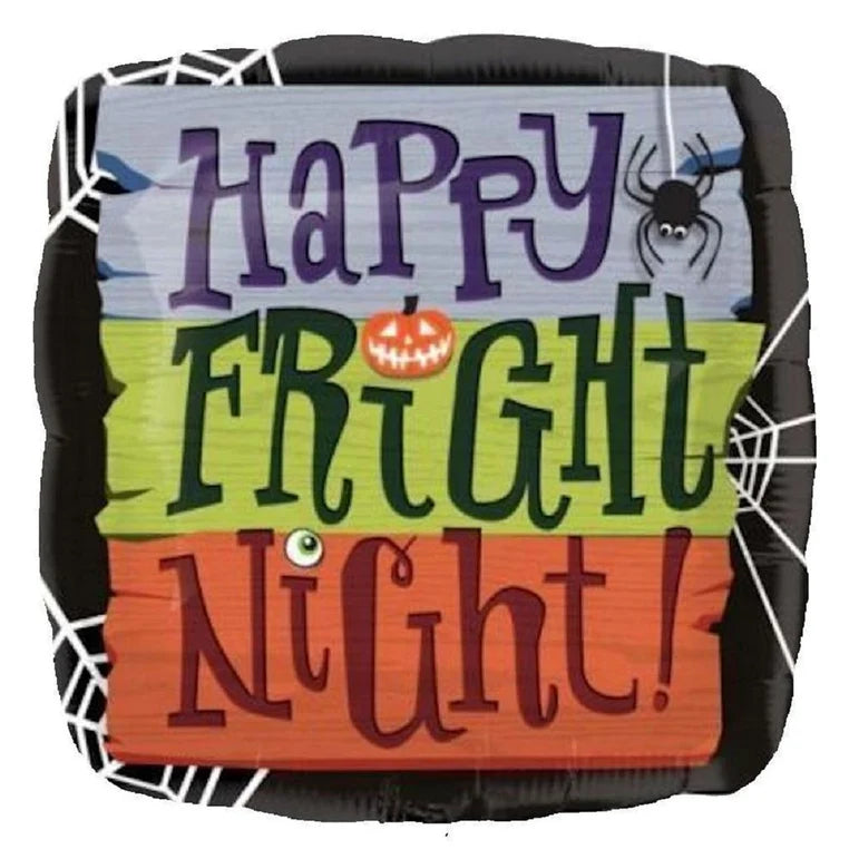 18 HAPPY FRIGHT NIGHT FOIL BALLOONS HELIUM Filled
