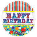 18C BIG HAPPY BIRTHDAY FOIL BALLOON - Helium Filled