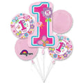 SWEET BIRTHDAY GIRL FOIL Balloon Bouquet with FREE Foil weight