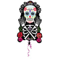 SS DAY OF THE DEAD PATTERN FOIL BALLOONS - HELIUM Filled