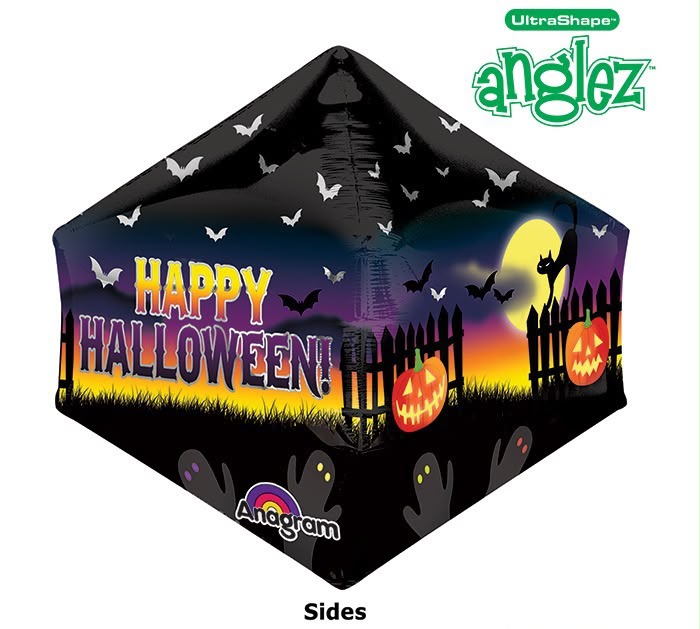 HAUNTED HALLOWEEN ANGLEZ FOIL BALLOONS HELIUM Filled