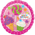 18C SWEET SHOP BIRTHDAY FOIL BALLOON - Helium Filled