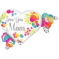 SS LOVE YOU MOM WATERCOLOR FOIL BALLOONS - HELIUM Filled