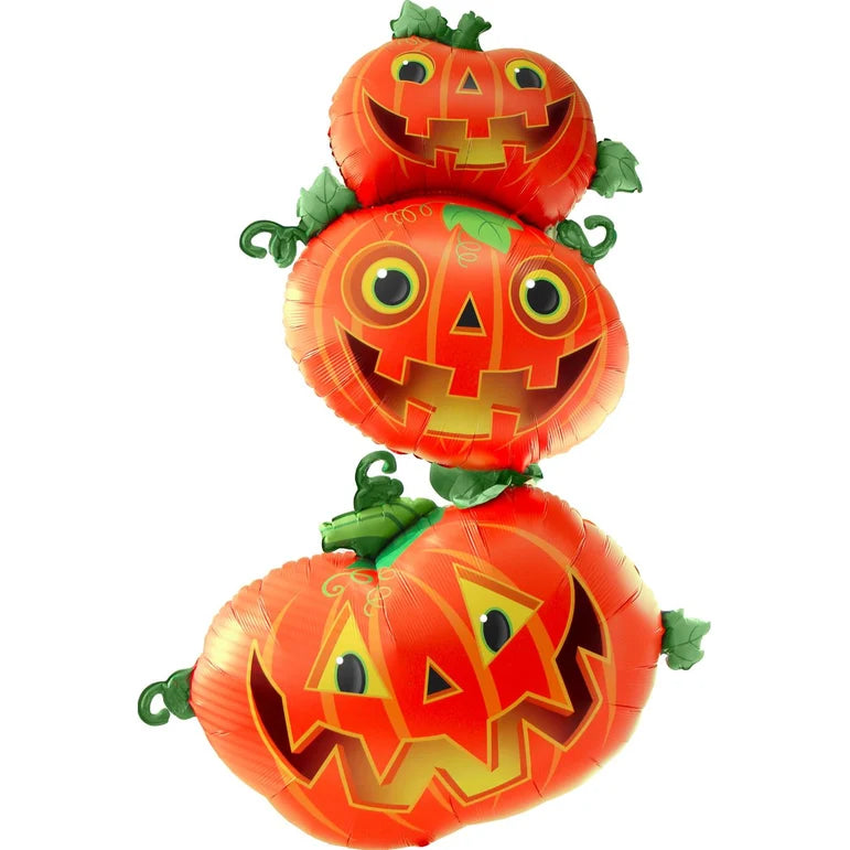 STACKING GIANT PUMPKIN MULTI FOIL BALLOONS - HELIUM Filled
