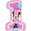 SS MINNIE 1ST BIRTHDAY FOIL BALLOON - Helium Filled