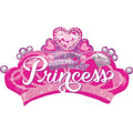 SS PRINCESS CROWN &amp; GEMS FOIL BALLOON - Helium Filled