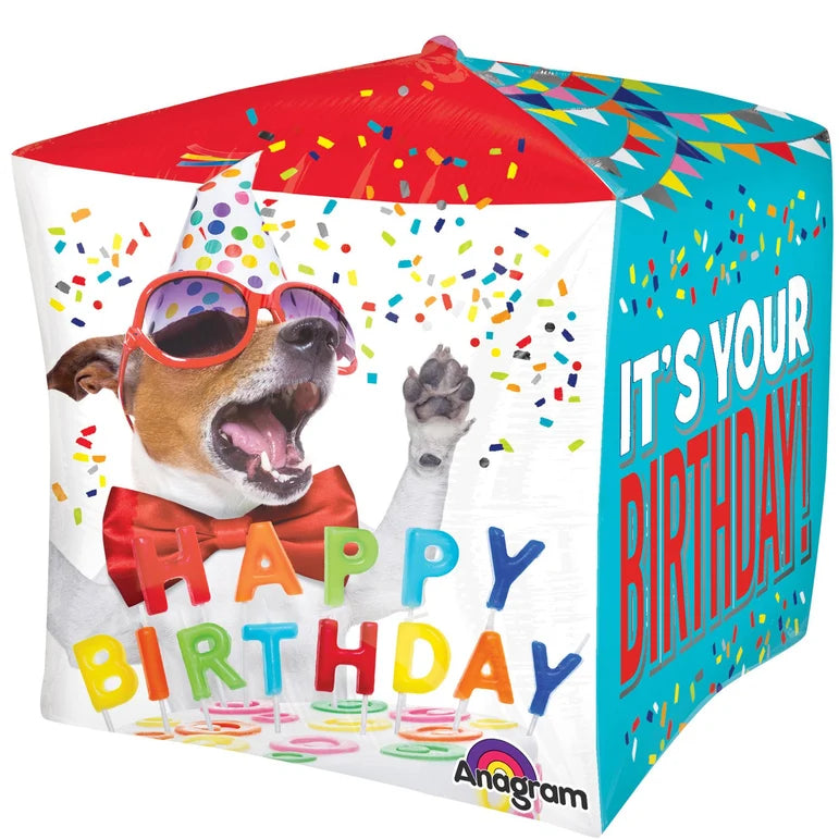 BIRTHDAY PETS CUBEZ FOIL BALLOONS HELIUM Filled