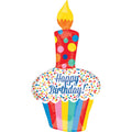 SS BRIGHT BIRTHDAY CAKE FOIL BALLOON - Helium Filled