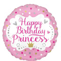 18C HAPPY BIRTHDAY PRINCESS FOIL BALLOON - Helium Filled