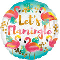 18C LET'S FLAMINGLE FOIL BALLOONS - HELIUM Filled
