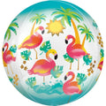 LET'S FLAMINGLE ORBZ FOIL BALLOONS - HELIUM Filled