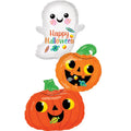 SS HAPPY GHOST PUMPKIN FOIL BALLOONS HELIUM Filled