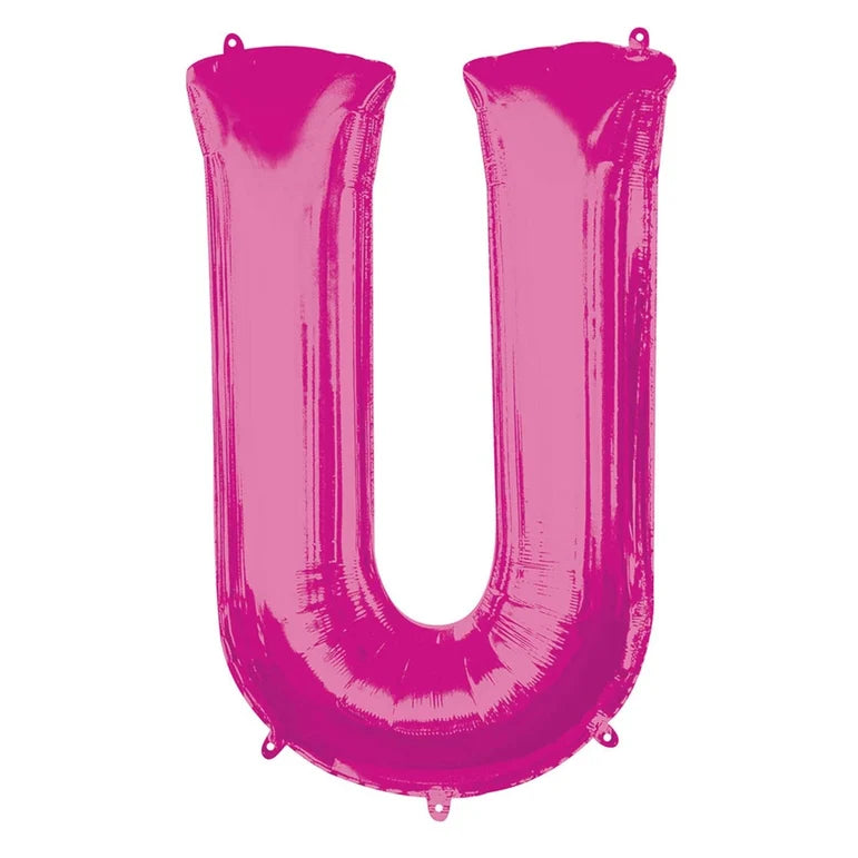 SS LETTER U - Helium Filled