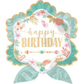 SS BOHO BIRTHDAY GIRL FOIL BALOON - Helium Filled
