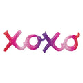 XOXO SCRIPT OMBRE Foil Balloon Banner - AIR-FILLED (NON-FLYING)