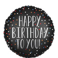 18C HAPPY BIRTHDAY TO YOU SATIN FOIL BALLOON - Helium Filled