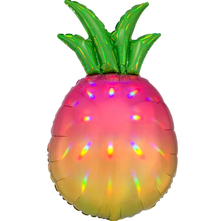 SS PINEAPPLE IRIDISCENT FOIL BALLOON - HELIUM Filled