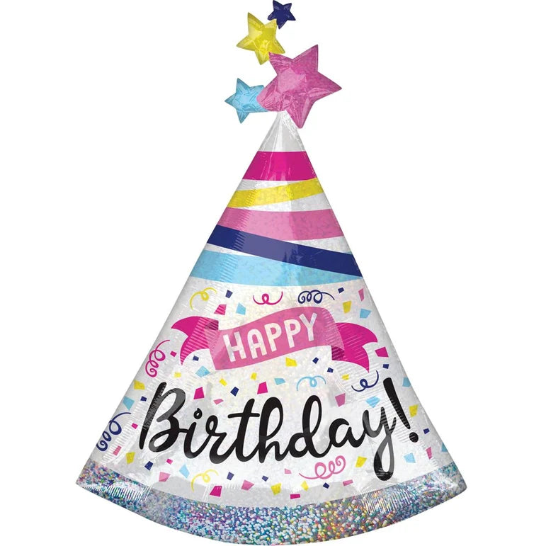SS HAPPY BIRTHDAY SPARKLE BANNER FOIL BALLOON - Helium Filled